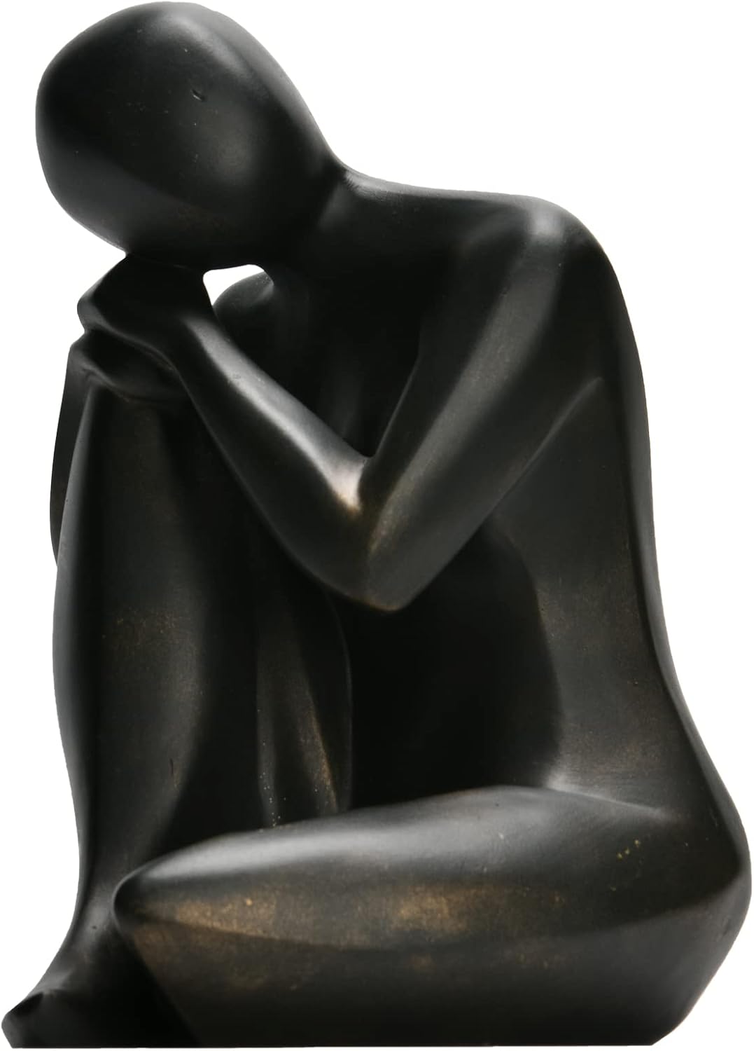 Guichifun Thinker Statue Resin Abstract Sculpture - Collectible Woman Figurine Art Home Office Bookshelf Decorative Objects Desktop Black Decor for Men&Women 5.25 X 6.25 X 8.5 Inch