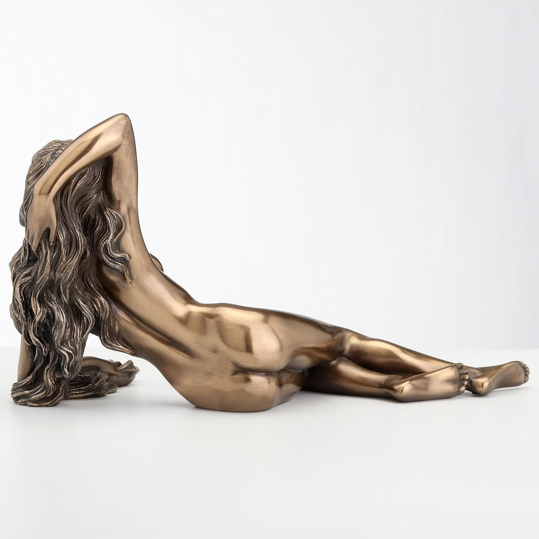 Veronese Design 8 5/8 Inch Nude Female Lying Pose Sculpture Cold Cast Resin Bronze Finish