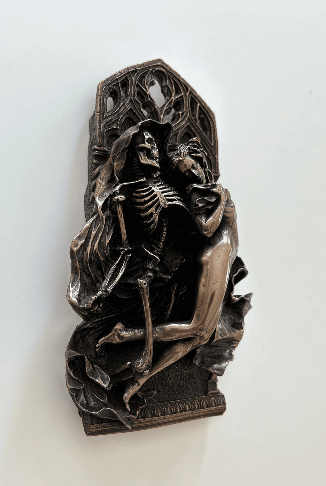 Death and the Maiden Plaque – Gothic Medieval Wall Art