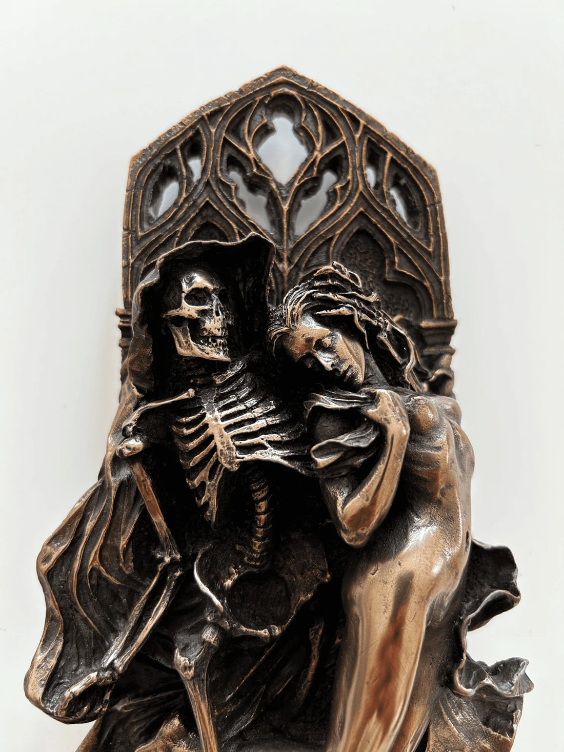 Death and the Maiden Plaque – Gothic Medieval Wall Art