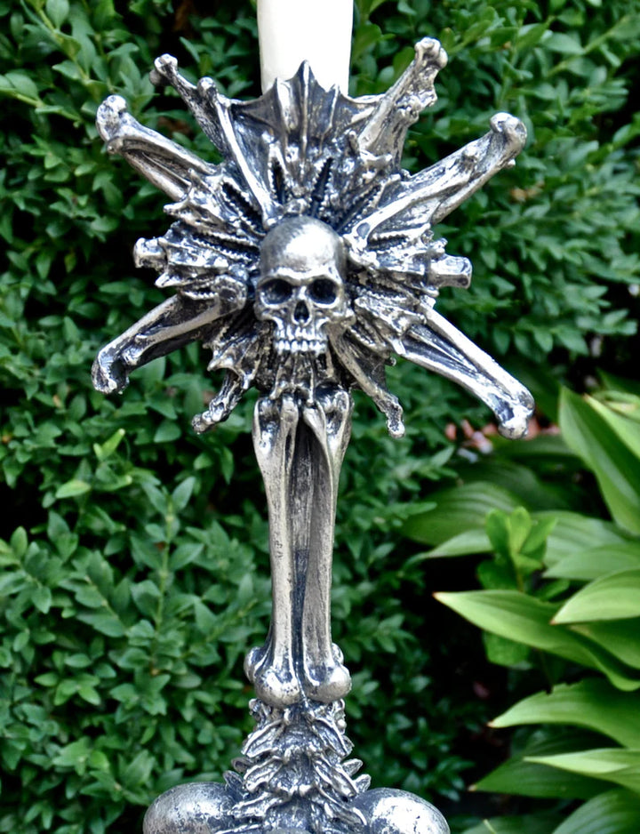 Requiem Monstrance Candle Holder – Gothic Skull Decor Gift